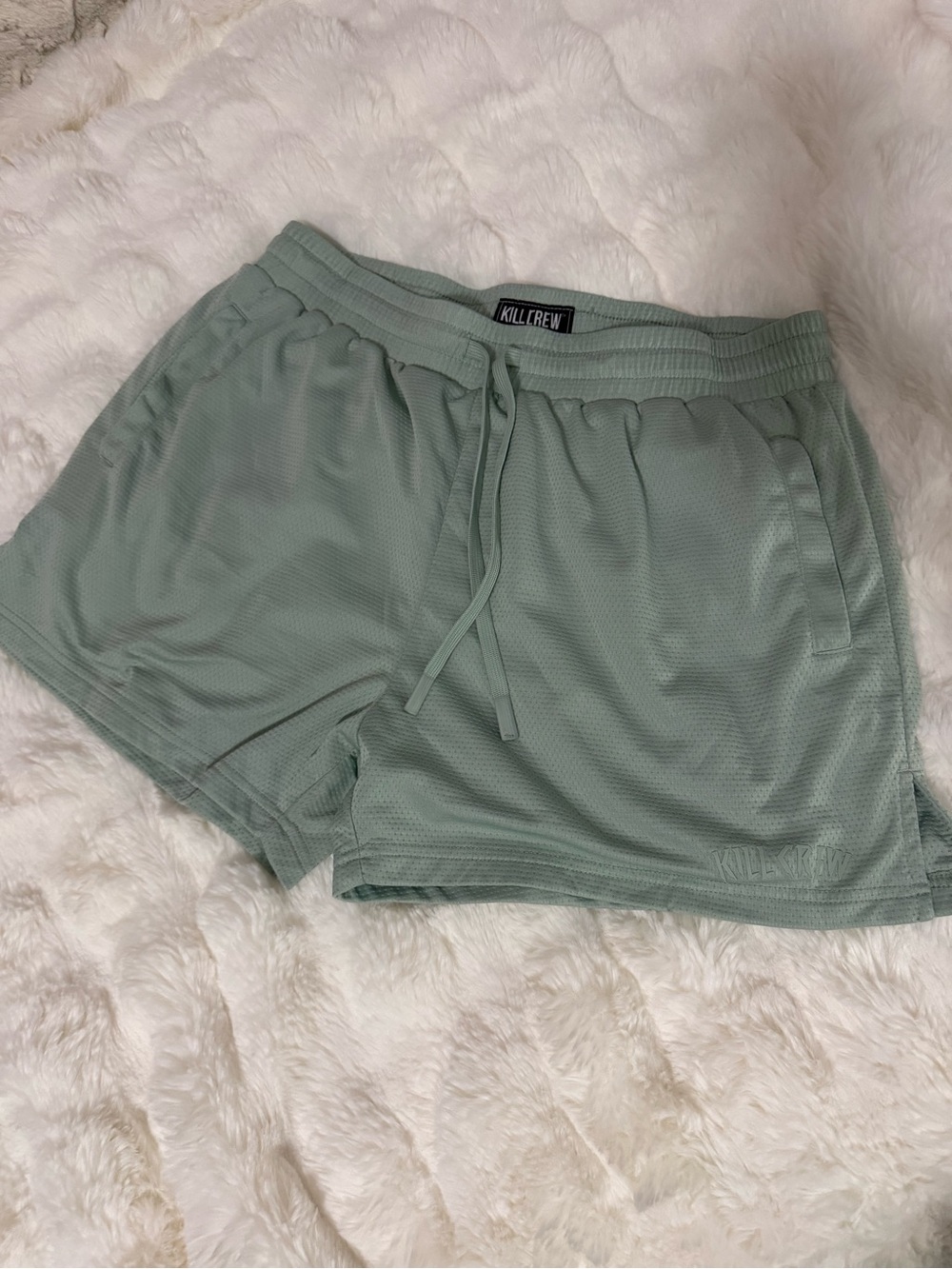 Kill Crew Sage Green Athletic Drawstring Shorts